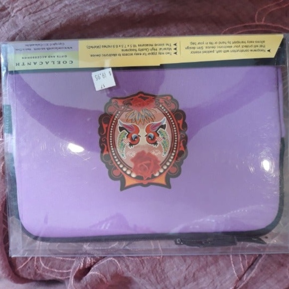 Tablet IPad Sleeve Carry Case Cover Peacock Purple - Picture 2 of 4